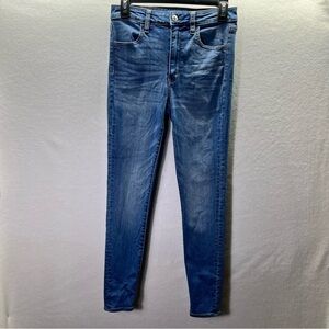 American Eagle Super Hi-Rise Jegging Jeans Womens 6 Stretch Blue Denim 2719